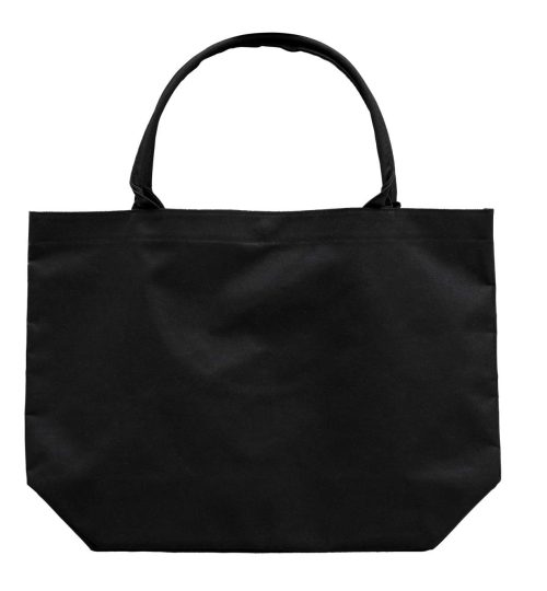 Black fabric bag isolated on white background with clipping path